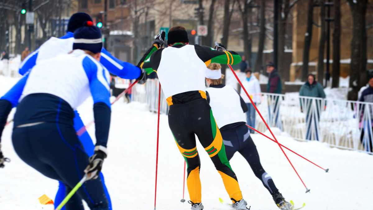 Cross Country Ski Race (focus in center of image)