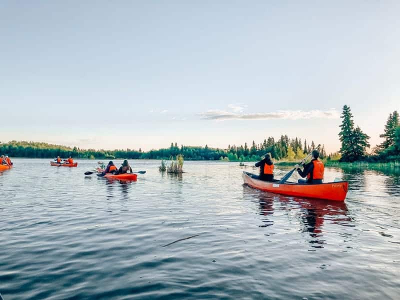 people canoeing in best national parks in canada