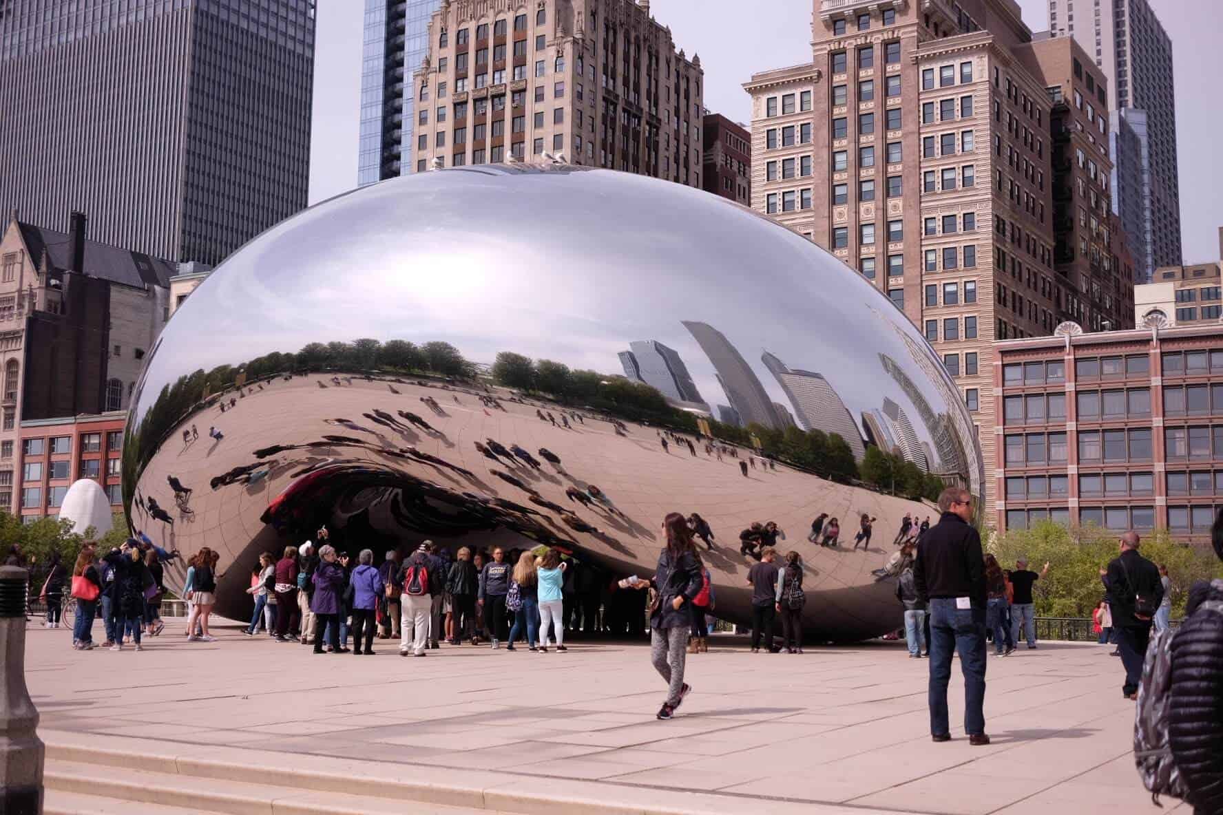 round statue with people