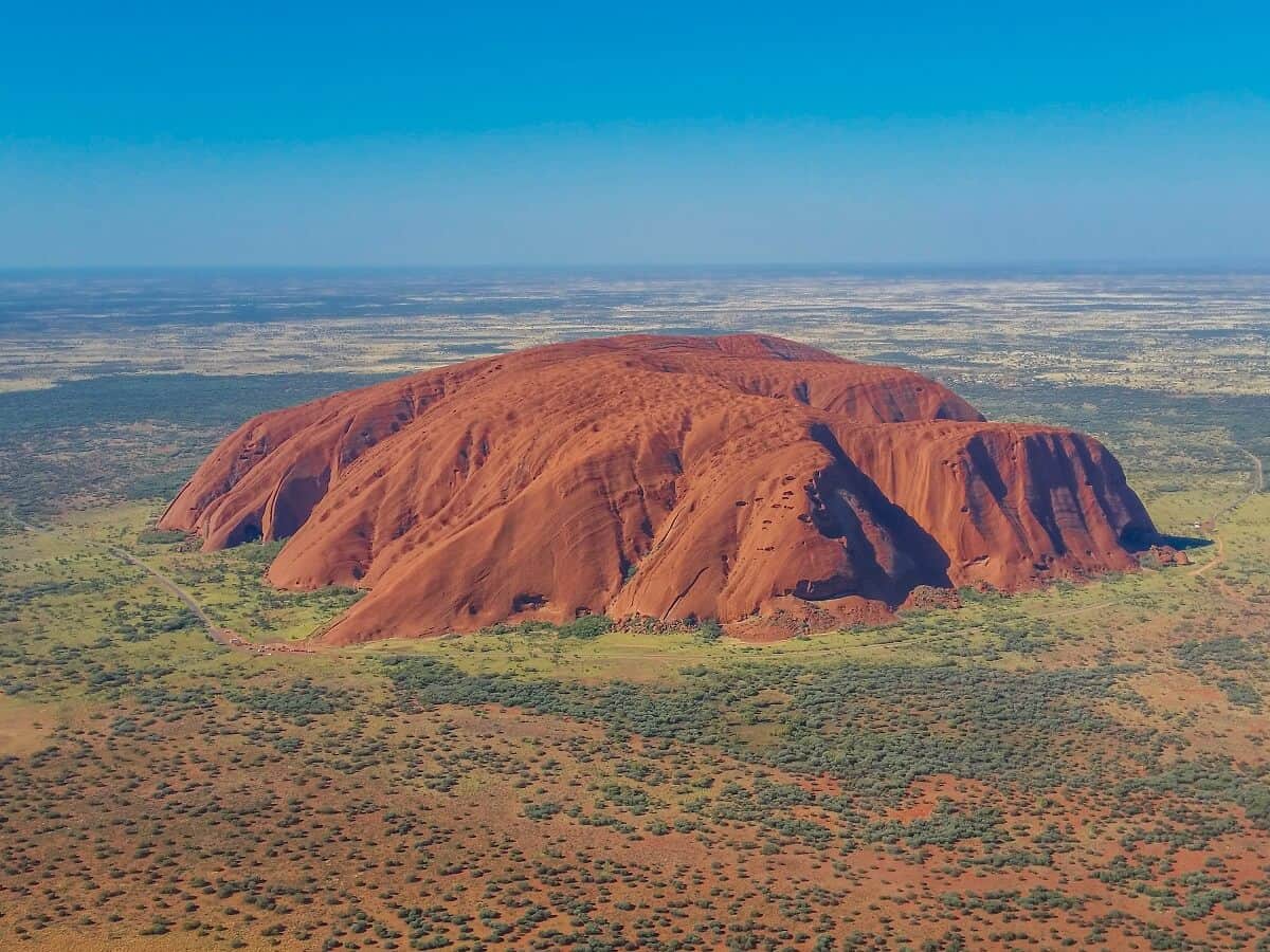 famous uluru in australia red rock