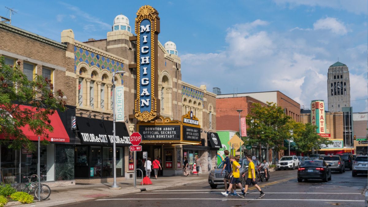 Historic michigan theater, built in 1928, located on east liberty st in downtown, ann arbor