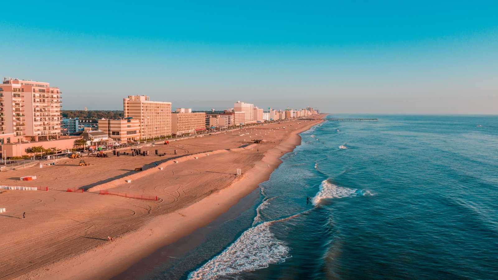 Boats, Canoes and the Beach in Virginia Beach, Va via Drone