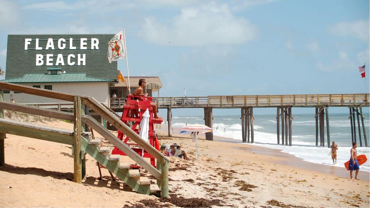 Lifeguard on watch by Flagler Beach, Florida