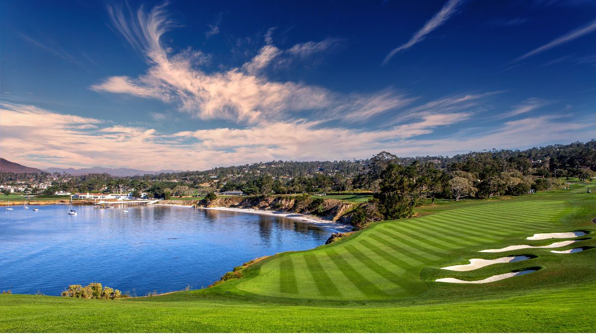 A view of Pebble Beach golf course, Hole 6, Monterey, California, USA