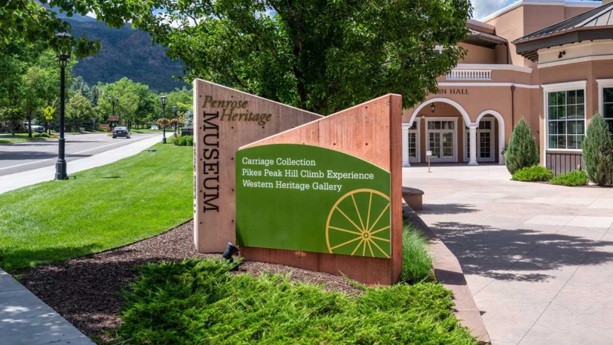 Colorado Springs, CO - July 8, 2022: The Penrose Heritage Museum at the Broadmore houses the Pikes Peak International Hill Climb collection of historic race cars, media, and memorabilia.