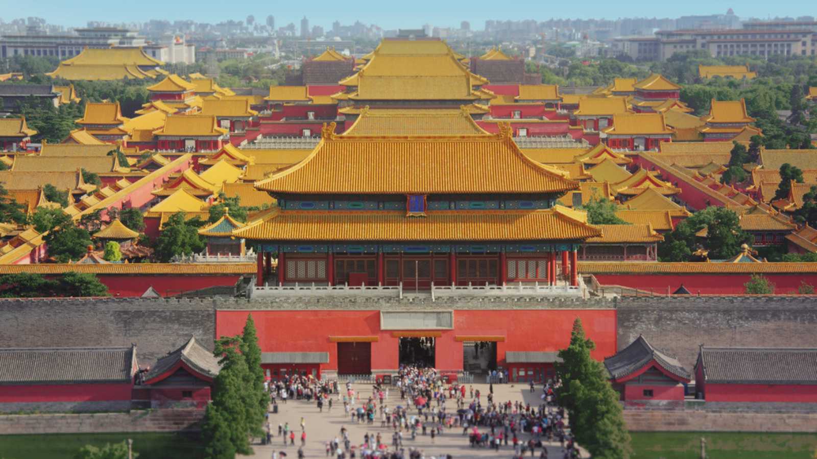 Forbidden city in Beijing from above