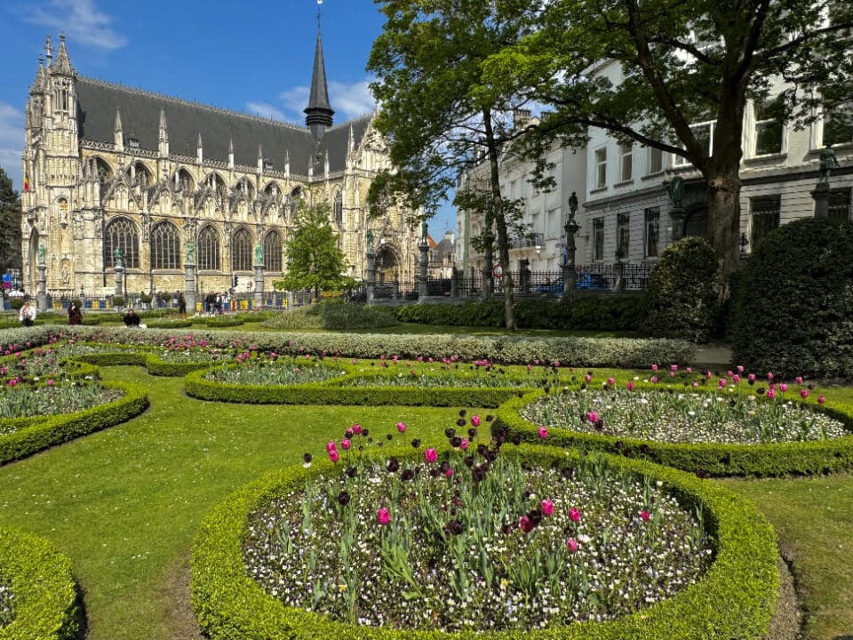 gardens in the spring in Brussels
